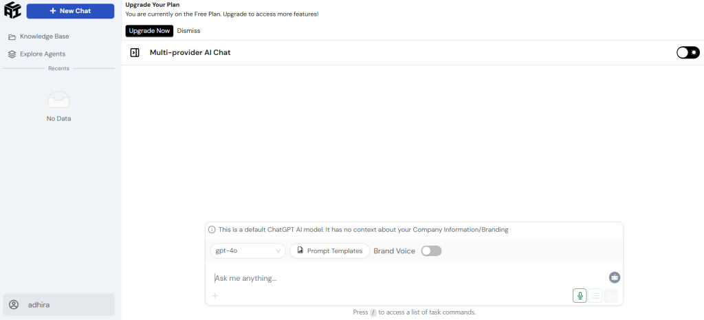 A "Collab AI" dashboard displays a chat interface, "Multi-provider AI Chat" toggle, and options to select AI models.